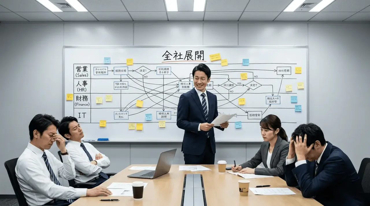 ワークフロー改善でつまづく理由｜「いきなり全社利用」と「設計不足」