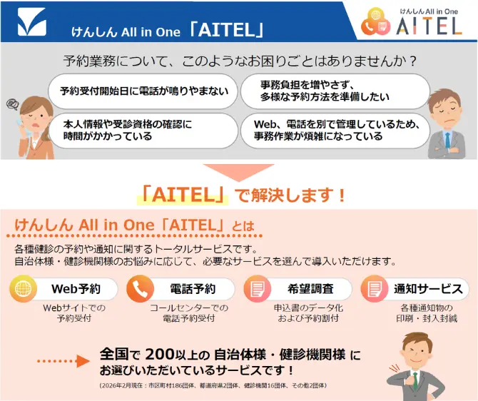 健診予約システム「AITEL」